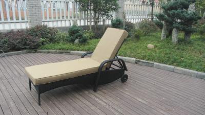 China Vadio de Sun do Rattan da praia com o Daybed exterior do Rattan do quadro de alumínio à venda