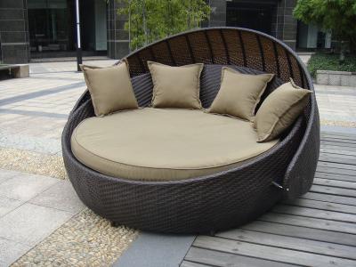 China Binnenbureau/Huishars Rieten Daybed met Aluminiumkader Te koop