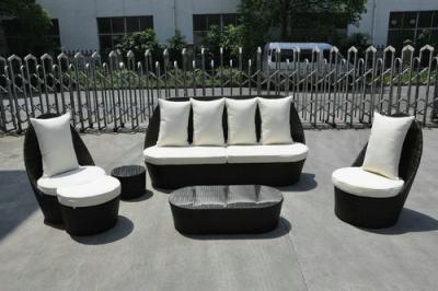 China Waterproof Hotel Outdoor Rattan Sofa Set With Four Seat Couch for sale