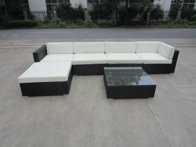 China Commercial Building Sectional Sofa , Rattan Wicker Corner Sofa for sale