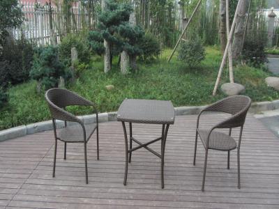 China Europäischer Art-Rattan-Garten, der Sätze für Bistros/Balkon speist zu verkaufen