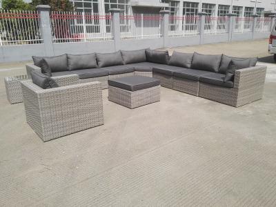 China L Shape Corner Garden Sofa Rattan Wicker Outdoor Sofa Set for sale