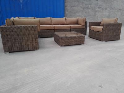 Cina Cuscino comodo stabilito del rattan della mobilia del sofà di vimini per qualsiasi tempo sezionale del patio in vendita