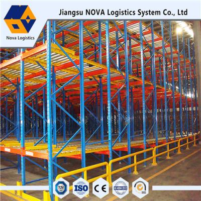 China Metal Live Storage Gravity Pallet Racking Q235B con el rodillo/el sistema de LIFO en venta