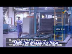 High Space Utilization Mezzanine Industrial Storage Racks Work Platform