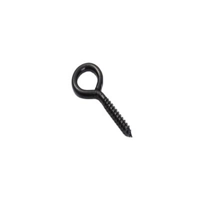 China Steel Black with black zinc Eye Hooks Thread  For Wood Lifting Nickel Plated Solid Brass  Screw Hook Stainless Steel Eyes  Screw for sale