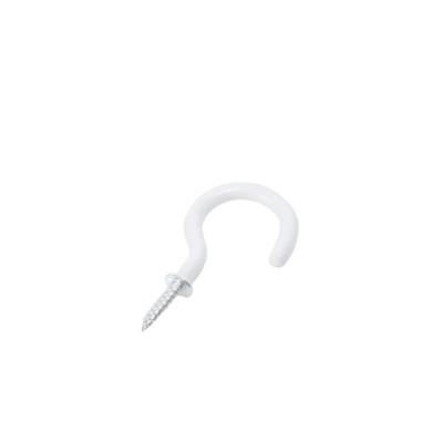 China General Industry 2022 New Style Size From 1/2 inchTo 2 inch White  Plastic Coated Cup Hook for sale