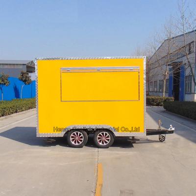 China Mobile Vegetable Processing Factory Wholesale Price Food Trailer Fast Food Trucks Food Vending Van Catering Trailer Cart For Sale for sale