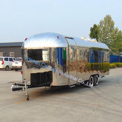 China Fast Food Truck Vegetable Processing Factory Outdoor Mobile Food Truck Snack Ice Cream Food Cart Stainless Steel Mobile Trailer for sale