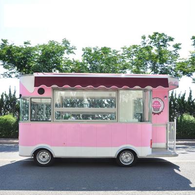 China Easy Operate Lovely Outdoor Electric Food Truck Price Food Cart Mobile Food Cart Business for sale