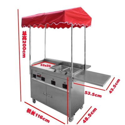 China Easy Operate Food Cart Price Gas Grill Food Trailer Griddle Cart Food Trailer With Fryer for sale