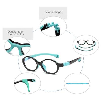 China Manufacture Kids Children TR-90 Dismountable Marcos De Anteojos Optical Frames Eyewear Glasses Soft Rubber Lenses for sale