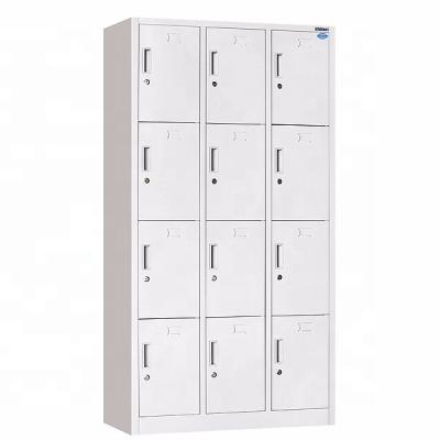 China Storage 12 Door Metal Wardrobe Pool Wardrobe Furniture Metal Steel Locker For Gym Office Furniture Iron Wardrobe for sale