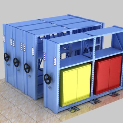 China Mobile foldable steel shelves, mobile compactor, metal archive cabinets shelving office furniture for sale