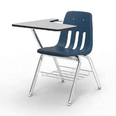 China Modern Metal School Desks And Chairs Single Seat With Writing Board Student Multi Color Table Corner Classroom Furniture for sale