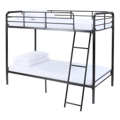 China Modern Steel Black Colors Student Steel Multi-Used Twin Over Metal Double Bunk Bed Full View for sale