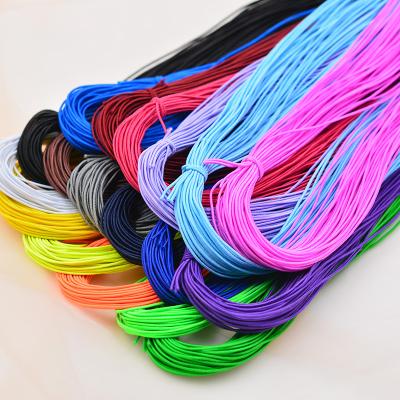 China Factory Price Custom Logo Elastic Round Bead Jewelry Rope Viable Custom 1 Mm Cotton Rope Silicone Macrame Tips Braided for sale