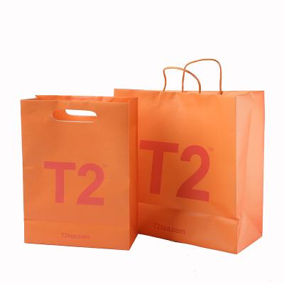 China Recyclable Luxury And High Quality Custom Size Paper Bag For Restaurant With Free Logo Printing for sale