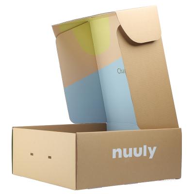 China Wholesale Custom Cardboard Corrugated Tuck Top Shipper Mailing Kraft Paper Box Recyclable for sale