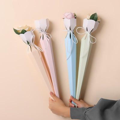 China Recycled Korean creative Korean handmade cone style simple flower box bouquet flower packaging material Valentine's Day materials for sale