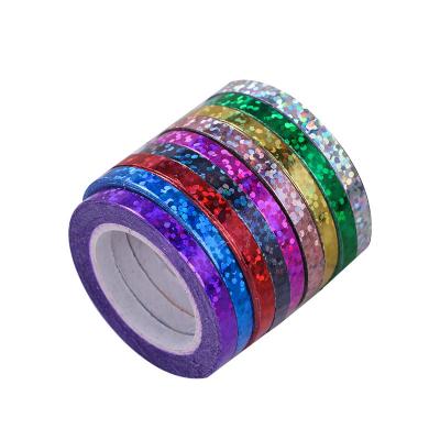 China High Tenacity 5m Laser Balloon Ribbon Circle Small DIY Gift Box DIY Holiday Decoration Shiny Ribbon for sale