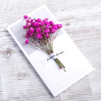 China Europe Dried Flower Postcards Mother's Days Thanks Card Custom Size for sale