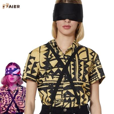 China Polyester Girls Women Women Stranger Things 3 Eleven El Cosplay Halloween Carnival Party 3 Cosplay Costume T-shirt Eye Mask Set for sale