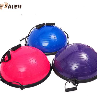 China Balance training ready to ship Aier fitness half ball exercise balance jumping bosuing ball for sale