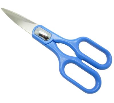 China For poultry venting kitchen use stainless steel blade material high quality tpr professional type to handle kitchen scissors in blue color handle for sale