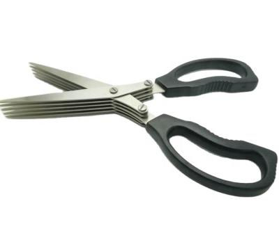 China Universal Material Type 5 Blades Herb Scissors Paper Edger Cutting Stainless Steel Scissors for sale