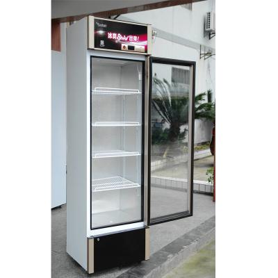 China Single-temperature Made In China Single Door Beverage Cooler Vertical Showcase Refrigerator 359L for sale