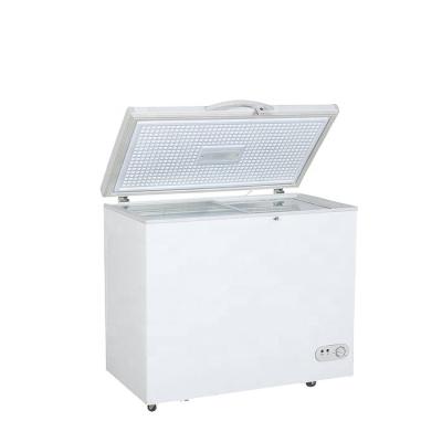 China Single-Temperature Top Open Door Commercial Chest Freezer 200Liter with Lock and Keys for sale