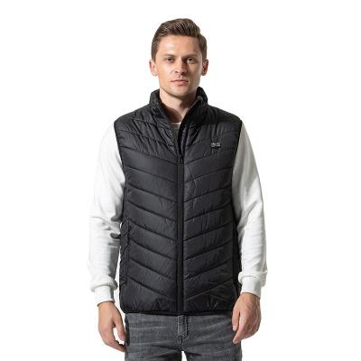 China USB Battery Operated Winter Anti-wrinkle Temperature Washable Men's Heated Three Gear Vest For Outdoor for sale