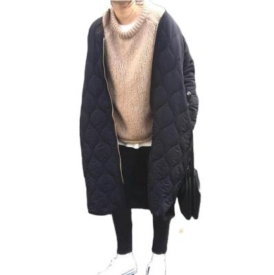 China New Winter Anti-wrinkle Cotton Clothes Fashionable Middle And Long Warm Coat Around The Neck Code Cotton Middle Suit for sale