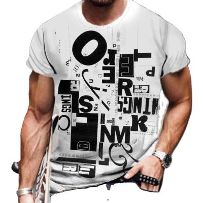 China 2021 Summer Street Leisure Trend Anti-wrinkle 3D Digital Printing Abstract Painting Men's Short Sleeve T-Shirt. for sale