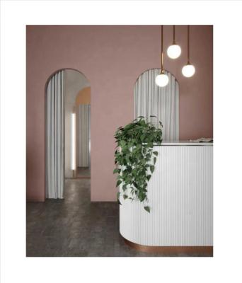 China Modern Wholesale Modern Front Desk Hotel Reception Pink Front Desk For Sale for sale