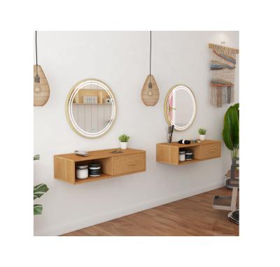 China Japanese Wholesale Wall Mounted Hair Salon Styling Stations With Storage 2022 for sale