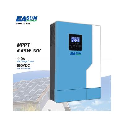 China Built in 110A MPPT Solar Battery Charger Controller 5.5KW 48V Solar Hybrid Off Grid Inverter with WIFI 472*297*129 for sale