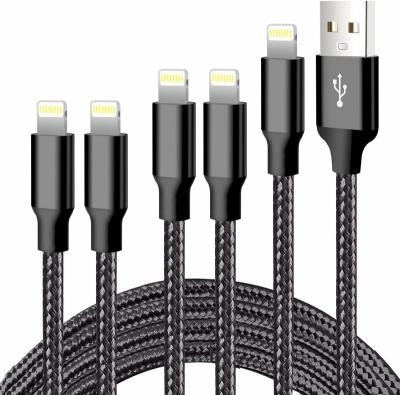 China Video Game Player Charger For iPhone 5 Bundle 3/3/6/6/10FT Apple MFi Certified USB Lightning Cable Nylon Braided Fast Charging Cord Compatible for sale