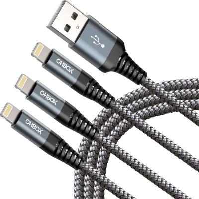 China 6FT 3Pack Video Game Player for iPhone Charger Cable, 6ft Lightning Cable Braided Fast Charging Cords Compatible with iPhone 14/13/12/11 for sale