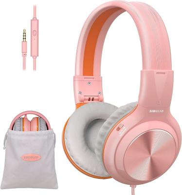 China Earphone Wired Headphones With Microphone Volume Control , 85dB 94dB 104dB Volume Limited Foldable Lightweight Headphones For Kids Child for sale