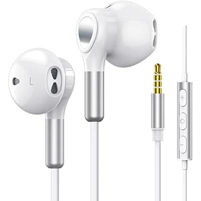 China In-Ear Wired Earbuds Headphones With Microphone, Half In-Ear Headphones With MIC Built-in Volume Control, High Bass Stereo Wired for sale