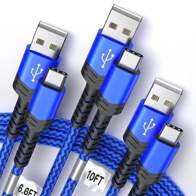 China Video Game Player USB-C Cable 3.1A Quick Charging USB A to Type C Charge Nylon Braided Cord Compatible with Samsung Galaxy for sale