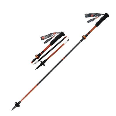 China alpenstock High Quality Trekking Poles 5-Section Ultralight Aluminum Alloy 2 Sections Adjustable Folding Trekking Pole Telescopic Adjustable Climbing Climbing Poles for sale