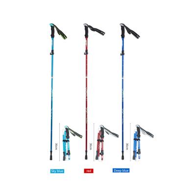 China Outdoor Camping Hiking Traveling Telescopic Multifunctional Trekking Poles Only Aluminum Alloy Survival Poles for sale