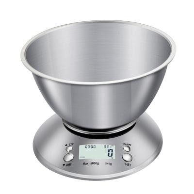 China WITH LID Digital Kitchen Scale For Cooking And Baking , Multifunctional Food Scales With Removable Liquid Bowl 2.15l Volume 11lb/5kg for sale