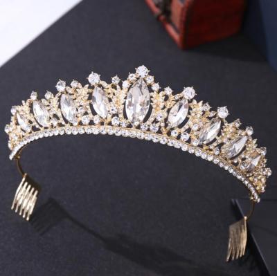 China Bridal Hair Accessories 5/Color Crown Tiara Alloy Diamond Crown Wedding Accessories Hair Paint Wedding Gifts for sale