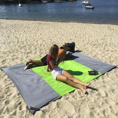 China Free Folding Picnic Blanket Mat Outdoor Travel Camping Beach Mat Home Decor Rugs Portable Hand Wash Lightweight Sand Beach for sale