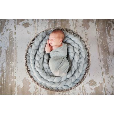 China American Style Newborn Photography Props Acrylic Baby Photo Blanket 3.4M Infant Long Basket Filler Braid Backdrop Bebe Fotos Stuffer Background for sale