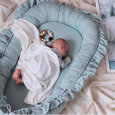 China PORTABLE Removable Sleep Nest for Baby Bed Hutch with Pillow Travel Playpen Infant Toddler Crib Infant Mattress for sale